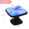 thumbnail image 4 of 4 Pcs Square Cabinet Handle Cupboard Knob Drawer Pulls Handle Fish Scale Dreamy Drawer Knobs with Screws Furniture Decoration, 4 of 7
