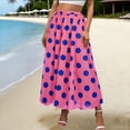 thumbnail image 2 of Faldas de las Mujeres Midi Gasa Impreso Suelto Ajuste Falda Midi Casual para la Primavera Verano Casual Uso Diario, 2 of 6