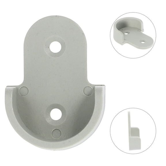 STOBOK 30pcs Grey Plastic Closet Rod End Supports for Bathroom Grey
