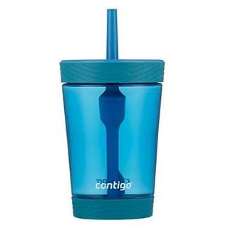 Contigo Leighton Kids Plastic Water Bottle, 14oz Spill-Proof Tumbler with  Straw for Kids, Dishwasher Safe, Coral/Grape