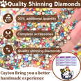 thumbnail image 4 of Cayton® 10pcs Cat Diamond Art Painting Coasters Kit,High-end Diamond Art Coasters with Holders,DIY Craft Kits for Adults&kids, 4 of 7