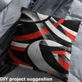 thumbnail image 2 of Manfei Geometric Stripe Fabric by the Yard (5 Yards), Abstract Lines Decorative Fabric by the Yard, Black Red White Sewing & Crafting Fabric, Stylish Bedroom Decor, 2 of 6