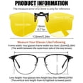 thumbnail image 4 of Joopin Clip on Driving Glasses Rimless Flip Up Style Anti-Glare Night Vision Glasses for Driving(Yellow）, 4 of 10