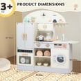 thumbnail image 2 of Ktaxon Play Kitchen for Kids, Wooden Kids Chef Pretend Play Set for Boys and Girls Age 3+, with 12 Pcs Accessories, 2 of 10