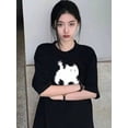 thumbnail image 4 of Camisetas de manga corta con estampado estético Y2k para mujer, ropa de calle básica, Tops holgados que combinan con todo, camiseta informal Harajuku de gran tamaño con cuello redondo, 4 of 5