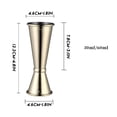 thumbnail image 2 of Copa de Cóctel Doble, Acero Inoxidable 304, Capacidad de 30/60 Ml, Elegante Diseño En Oro Rosa y Dorado, Versátil Medidor de Vino, Ideal para Fiestas y Bares En Casa, 55 G de Peso, Incluye 1, 2 of 2