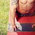 thumbnail image 2 of Natural Fitness Hot Yoga Microfiber Lightweight Hand Towel Made of Soft, Absorbent Material – Carbon/Sun, 2 of 2