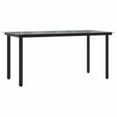 thumbnail image 5 of vidaXL 7 Piece Patio Dining Set with Cushions Black Poly Rattan Glass, 5 of 10