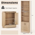thumbnail image 3 of Gymax 2 PCS 71'' Bookshelf w/2-Door Cabinet 6-Tier Bookcase Tall Storage Cabinet Display Rack, 3 of 10