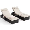 thumbnail image 7 of 2-Piece Outdoor Chaise Lounge Set with Adjustable Backrests, Soft Cushions, Weather-Resistant Lightweight Design, 7 of 7