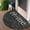 D, variant on Non-Slip Washable Floor Mat Doormat Entryway Rug Indoor Door Mat Outdoor Doormat Area Rug Modern Low-Profile Absorbent Durable Soft Camouflage Pattern Half Round Design