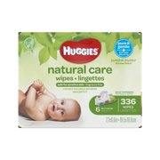 HUGGIES Natural Care Baby Wipes, Unscented, 6 packs of 56, 336 Ct
