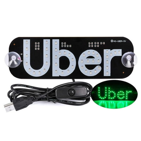 Backlit Window Sign (AutoEC Taxi Sign, Taxi LED Sign Removable Window Decal with Suction Cups, DC 5V USB Adapter Light Logo for Taxi and Rideshare Drivers)