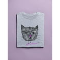 thumbnail image 3 of Cat Sketch Meows T-Shirt Women -Image by Shutterstock, Female XX-Large, 3 of 4