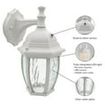 thumbnail image 3 of Maxxima LED Outdoor Wall Light, White w/ Clear Water Glass, Dusk to Dawn Sensor, 580 Lumens, 3000K Warm White, 3 of 5