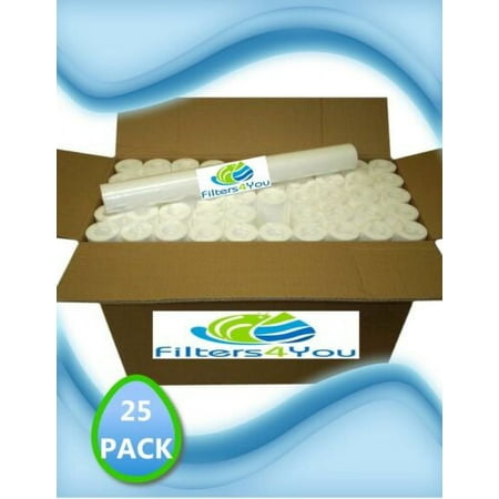 

25 Pack 20 x 2.5 Sediment Cartridge Spun Polypropylene Water Filter 10 Micron