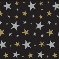 Party Central Pack of 6 Jet Black and Gold Stars Photo Backdrop Wall Decor 30'
