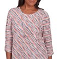 thumbnail image 4 of Alfred Dunner Womens Diagonal Space Dye Top With Necklace, 4 of 4