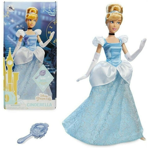 Classic Princess Cinderella 11.5” Doll & Brush Hairbrush Figure Holiday Gift New