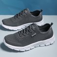 thumbnail image 5 of Mens Sneakers Male Men's Slip On Sneakers Men Summer Lightweight Breathable Mesh Shoes Running Shoes Mesh Shoes Lace Up Large Size Casual Sneakers(Dark Gray,US 9), 5 of 7