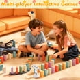 thumbnail image 6 of Sunforu 200PCS Domino Train Toy Set for Kid Age 3-8, Automatic Dominoes Building Stacking Toy with Rocket Launcher & Airplane, Montessori Educational Birthday Gift for Boy Girl, 6 of 9
