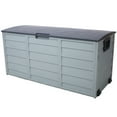 thumbnail image 3 of 75 Gallon Resin Deck Box, All Weather UV Pool Deck Box, Storage Shed with Wheel for Backyard/Patio/Outdoor, Storage Bin for Patio/Furniture Outdoor/Cushions/Garden Tools/Pool Toys, Grey, 3 of 9