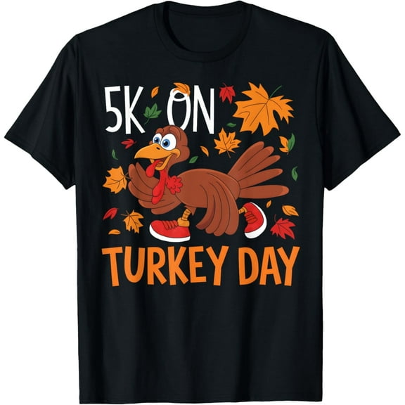 Funny Thanksgiving Turkey Trot 5K Run Fun Turkey Day Jogging T-Shirt