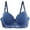 Navy, variant on Push Up Bra Lace Push Up Underwired Bra Set Adjustable Straps Breathable Bra for Large Sizes