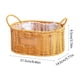 thumbnail image 3 of Cesta de flores de ratán sintético, maceta tejida, cesta de almacenamiento ovalada de doble espiga, cesta de regalo para arreglos florales, cesta de almacenamiento tejida para el hogar, 3 of 6