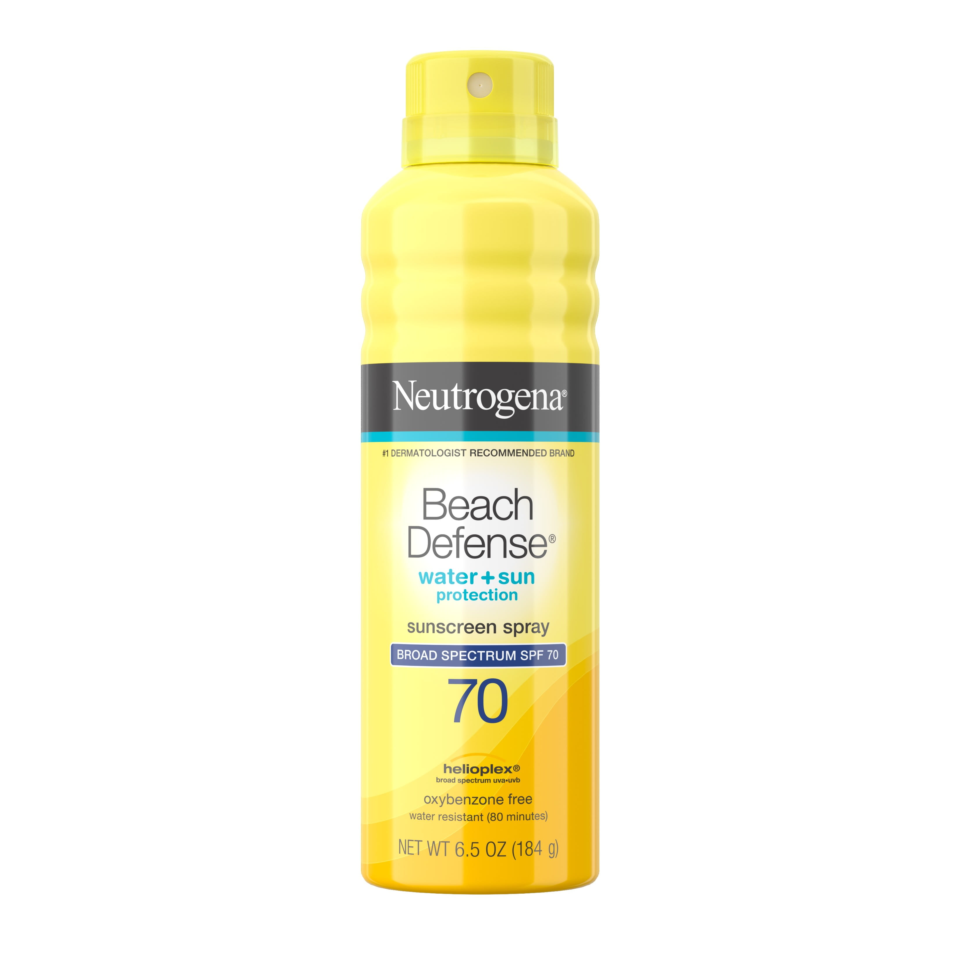 Neutrogena Beach Defense Oil-Free Body Sunscreen Spray, SPF 70, 6.5 oz