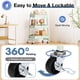 thumbnail image 3 of OLIXIS Carro rodante utilitario de 3 niveles con ruedas con cerradura, estante de almacenamiento móvil de metal, organización para sala de estar, baño y lugares estrechos, verde pálido, 3 of 7