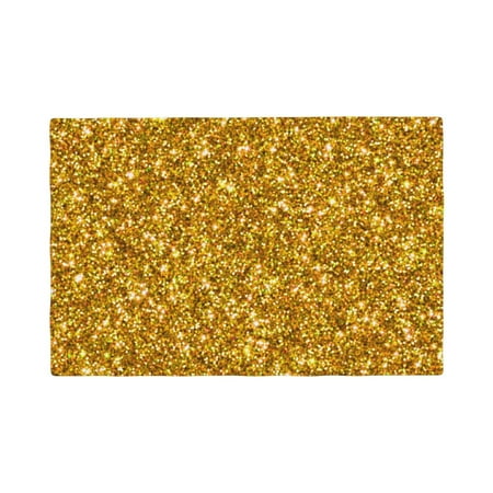 

Table Placemats Set of 4 - Gold Glitter 12x18 In Faux Linen Double Heat Resistant Place Mats Cloth Indoor/Outdoor Placemats Washable Table Mats for Dining Kitchen Party