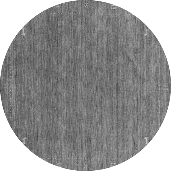Ahgly Company Indoor Round Abstract Gray Contemporary Area Rugs, 8' Round