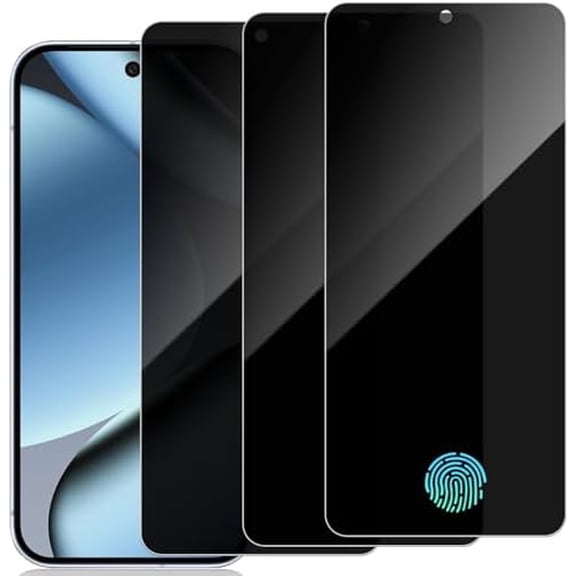 3‑Pack Anti‑Spy Privacy Tempered Glass Screen Protector for Google Pixel 10 Pro 6.3", Anti‑Peep, Scratch‑Resistant, Fingerprint‑Friendly Phone Screen Cover