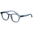 thumbnail image 2 of B.E Bio Eyes Unisex Round Reading Glasses Made from Recycled Plastic Basil +1.25 in Blue, 2 of 10