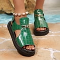 thumbnail image 6 of Viluyesy Womens Platform Sandals, Open Toe Wide Width Comfortable Summer Beach Vacation Casual Shoes Green US7.5, 6 of 9