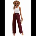 thumbnail image 2 of Pantalones de Salón de Pierna para Mujer, Color Rojo Ladrillo, Talla L, 2 of 8