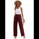 thumbnail image 2 of Pantalones de Salón de Pierna para Mujer, Color Rojo Ladrillo, Talla L, 2 of 8