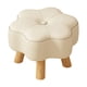 thumbnail image 1 of Taburete pequeño moderno con patas de madera, otomanas para sofá de entrada. beige, 1 of 8