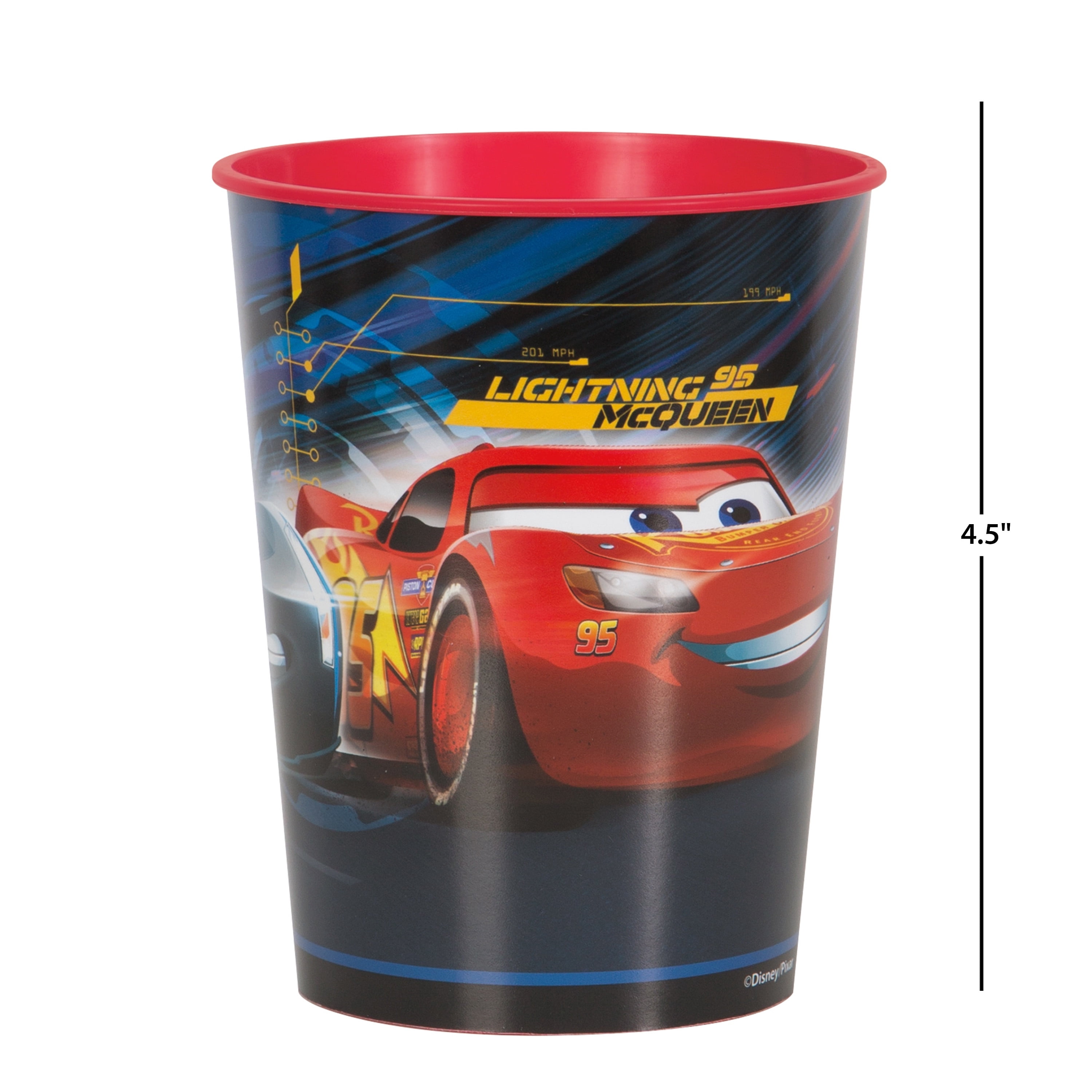 Disney Cars 4 Count 16oz Plastic Stadium Cup