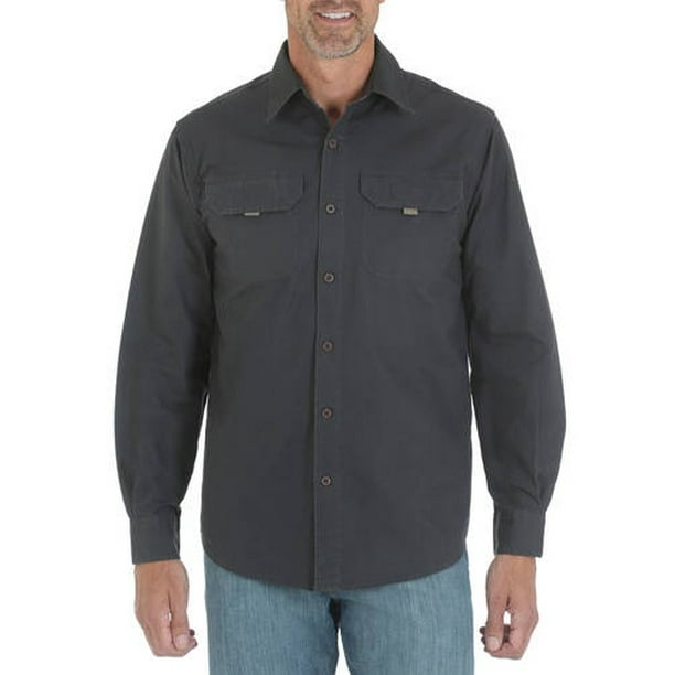 Wrangler Men's Long Sleeve Canvas Shirt 