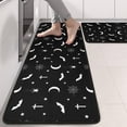 thumbnail image 2 of Kitchen Rugs Sets Of 2,Black White Halloween Bat Moon Spider Pattern Anti Fatigue Kitchen Mat Rugs Non Slip Washable,Decorative Kitchen Floor Mats for Kitchen,Sink,Laundry,17"x47"+17"x47", 2 of 5