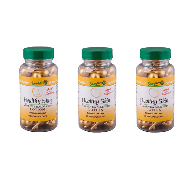 Healthy Skin Vitamin E & Aloe Vera Lotion, 60 Breakable Capsules ...