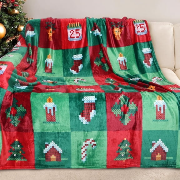 GOGREEN Cozy Blanket Printed Blanket Twin Christmas Blanket - 300 GSM Fleece Blanket Twin Size Blanket for Home Decoration, Ultra Soft Blanket Microfiber Twin Blanket (Twin - 60" x 80")