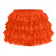 thumbnail image 1 of Pantalones Bombachos de Encaje Multicapa Y2K para Mujer, Pantalones Cortos con Volantes, Pantalones Cortos de Calabaza, Enaguas Dulces con Cintura Elástica. Naranja Rojo S, 1 of 7