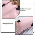 thumbnail image 6 of Blush Pink Love Heart Print Duvet Cover Twin Black and Dusty Rose Bedding Set Reversible Blue White Striped Microfiber Comforter Cover, 6 of 6