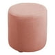 thumbnail image 2 of Funda otomana redonda de mezcla de poliéster, protectores para reposapiés, fundas elásticas Rosa, 2 of 8