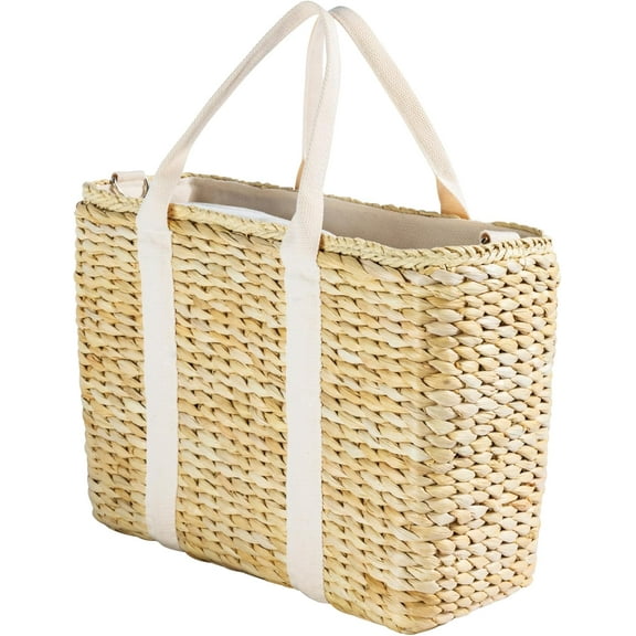 Insulated Leak-Proof Cooler Bag - Premium Corn Husk Beach Pool Picnic Tote Gift for Women