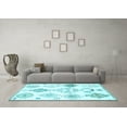 thumbnail image 3 of Ahgly Company Indoor Square Solid Light Blue Modern Area Rugs, 4' Square, 3 of 4