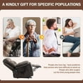 thumbnail image 4 of Oversized Power Lift Recliner Chair with Massage & Heating for Big Elderly, Electric Lounge Sofa Chair with 26" Wide Seat and Cup Holders, 400LBS, Dark Brown, 4 of 7